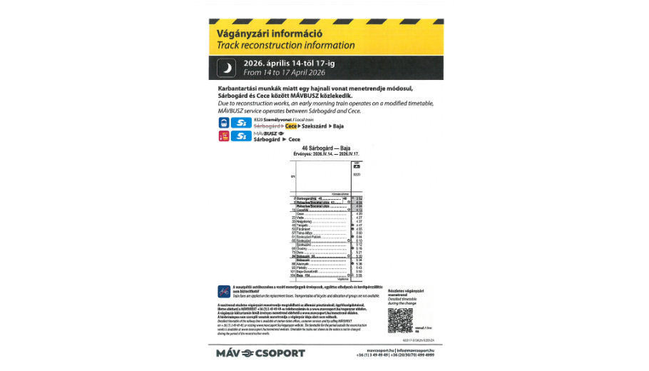 VÁGÁNYZÁRI INFORMÁCIÓ