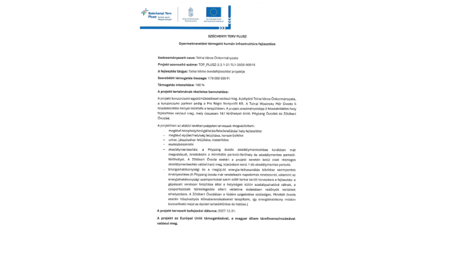 SZÉCHENYI TERV PLUSZ